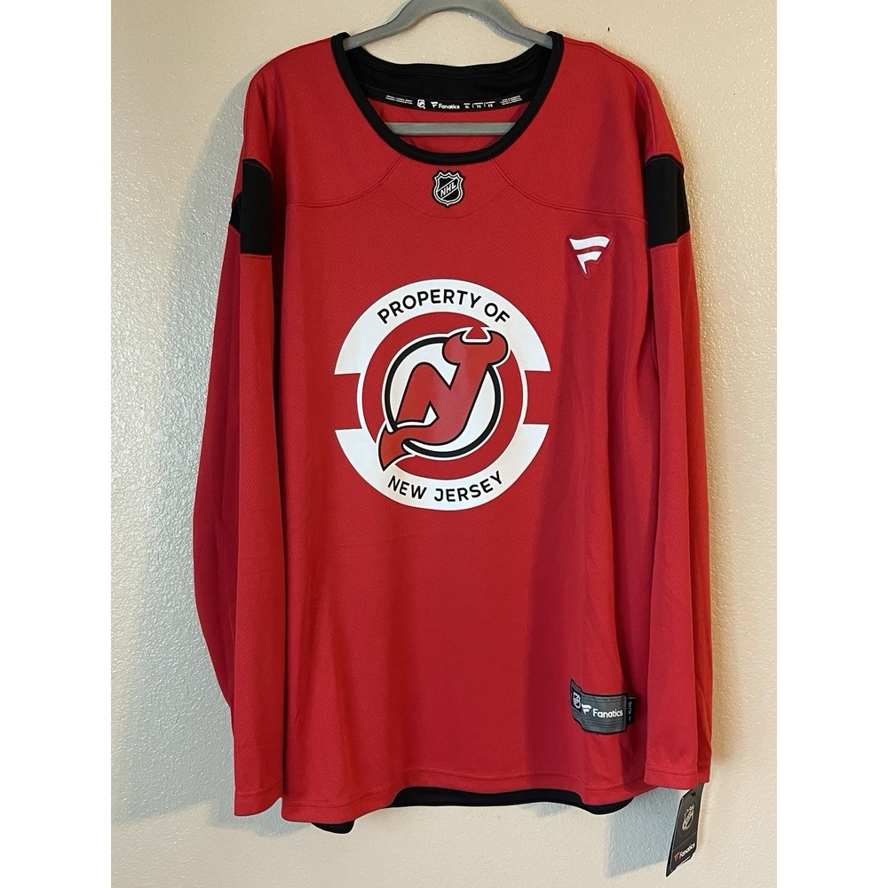 Men's XL NWT New Jersey Devils Fanatics Authentic Pro Practice Jersey Red
